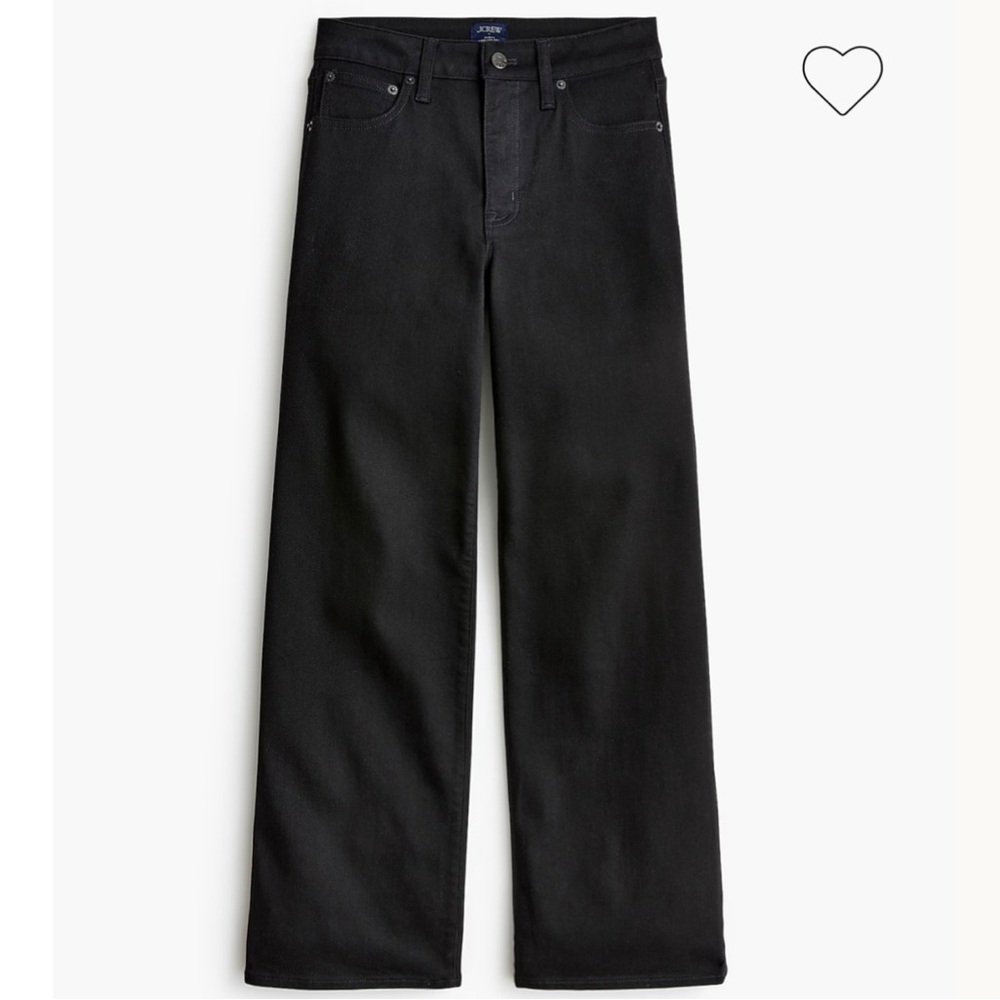 NWT! J Crew Factory - Women’s Curvy Wide-Legged Cropped Jean - Black - Size 33